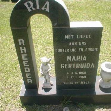 RHEEDER Maria Gertruida 1959-1969