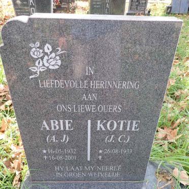 STEYNBERGH A.J. 1932-2001 &amp; J.C. 1933-