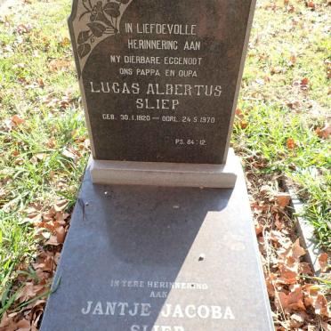 SLIEP Lucas Albertus 1920-1970 &amp; Jantje Jacoba 1924-2017