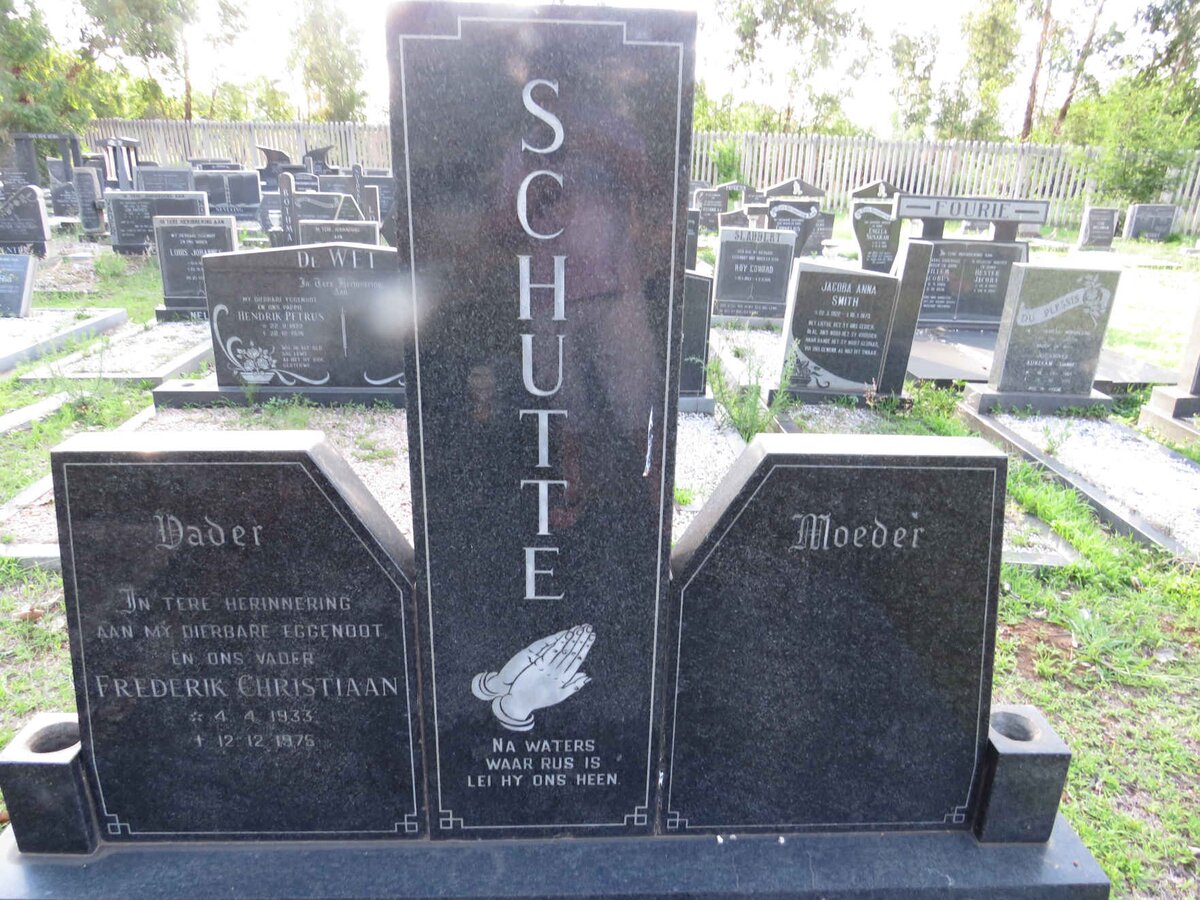 SCHUTTE Frederik Christiaan 1933-1975