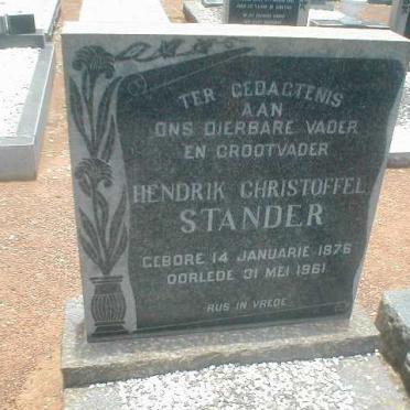 STANDER Hendrik Christoffel 1876-1961