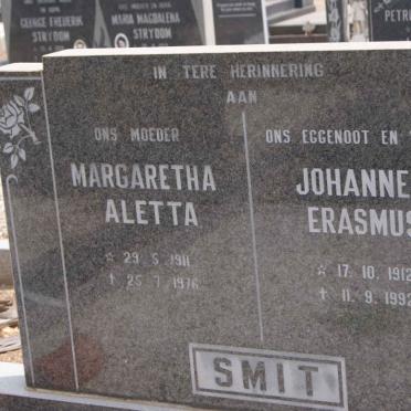 SMIT Johannes Erasmus 1912-1992 &amp; Margaretha Aletta 1911-1976