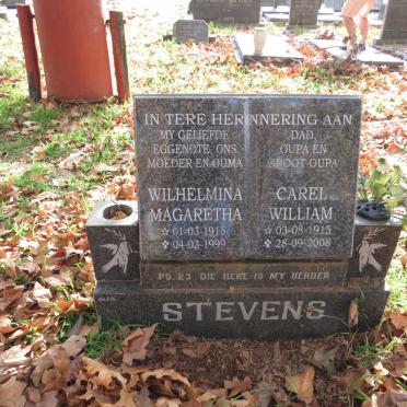 STEVENS Carel William 1915-2008 &amp; Wilhelmina Magaretha 1915-1999