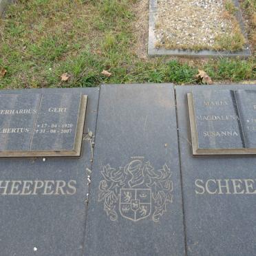 SCHEEPERS Gerhardus Albertus 1920-2007 &amp; Maria Magdalena Susanna 1924-1999