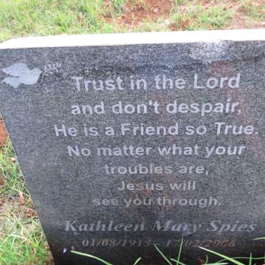 SPIES Kathleen Mary 1913-2006