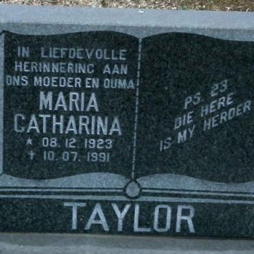TAYLOR Maria Catharina 1923-1991