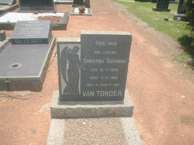 TONDER Christina Susanna, van 1949-1962