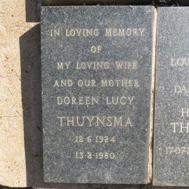 THUYNSMA Doreen Lucy 1924-1980