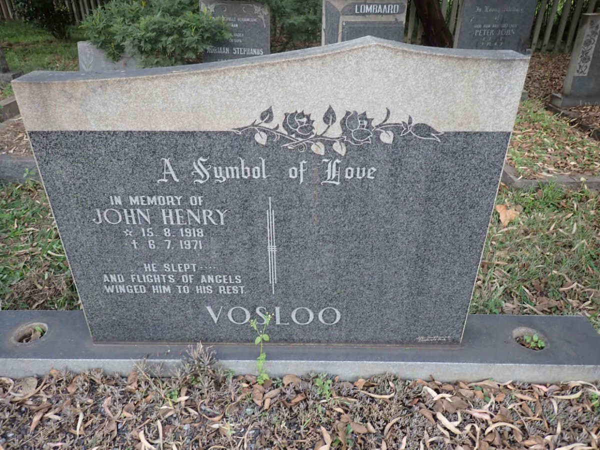 VOSLOO John Henry 1918-1971