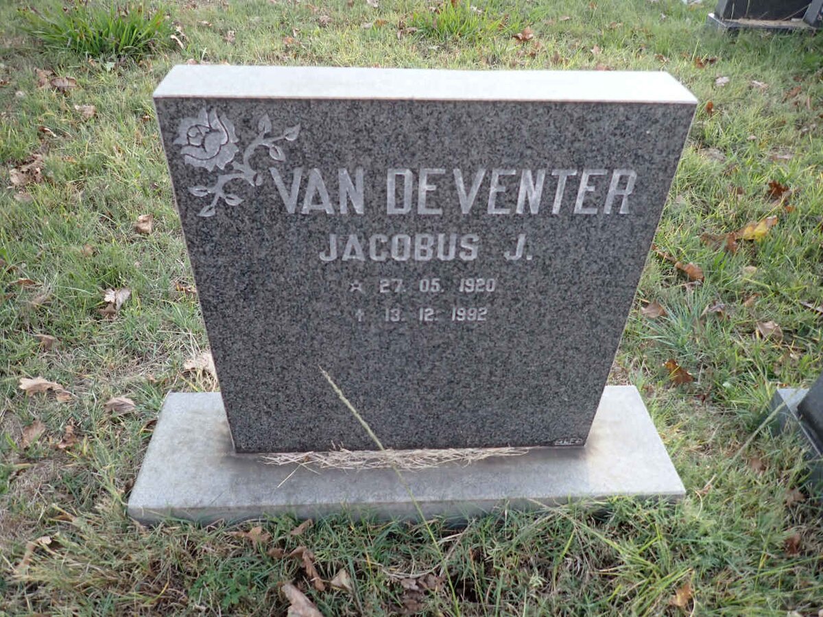 VENTER Jacobus J., van de 1920-1992
