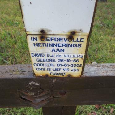 VILLIERS David D.J., de 1966-2005