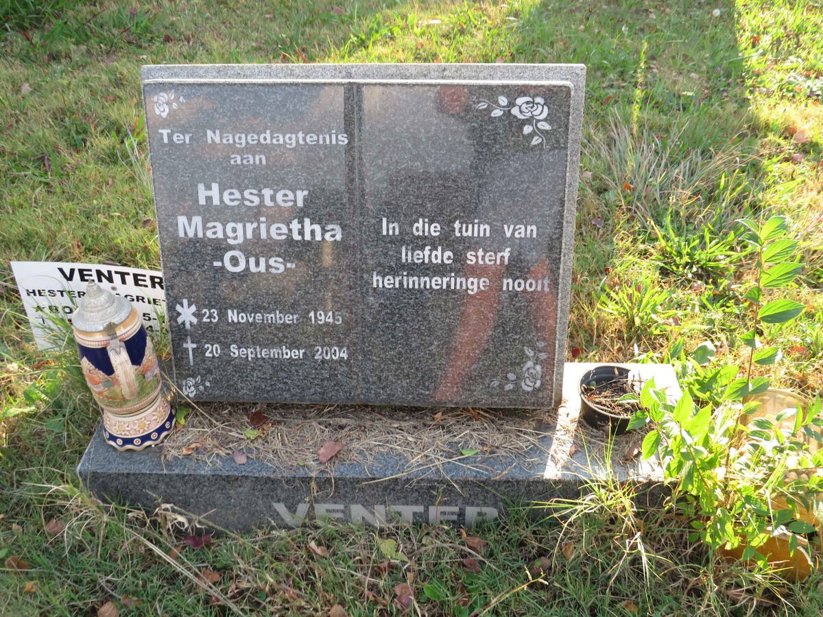 VENTER Hester Magrietha 1945-2004