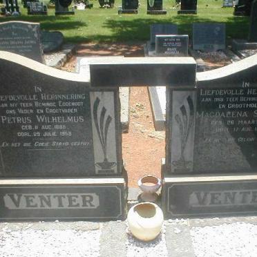 VENTER Petrus Wilhelmus 1888-1959 &amp; Magdalena Susanna 1896-1977