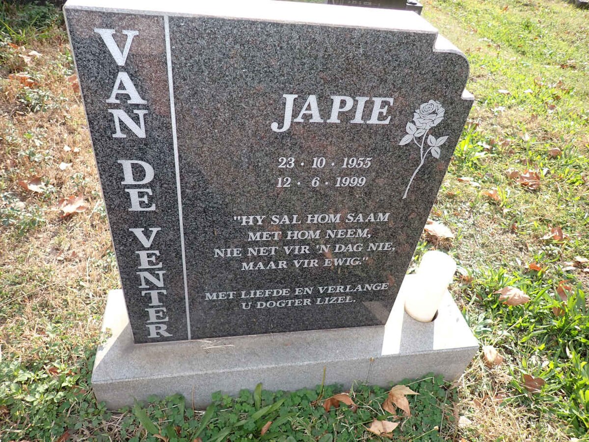 VENTER Japie, van de 1955-1999