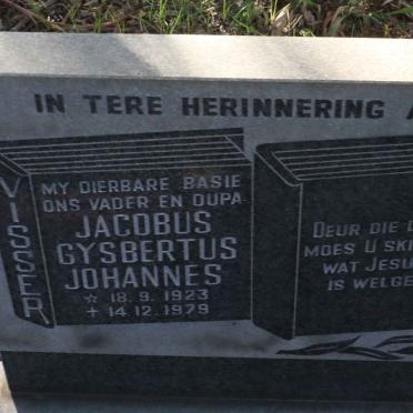 VISSER Jacobus Gysbertus Johannes 1923-1979