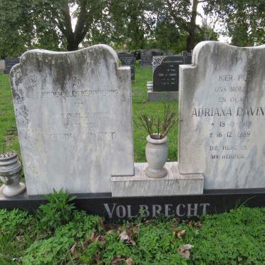 VOLBRECHT Clyde Vincent 1915-1978 &amp; Adriana Davina 1919-1989