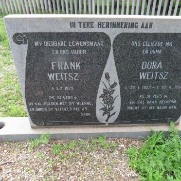 WEITSZ Frank -1975 &amp; Dora 1923-1994