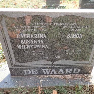 WAARD Simon, de 1919-2010 &amp; Catharina Susanna Wilhelmina 1914-2001