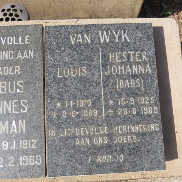 WYK Louis, van 1919-1969 &amp; Hester Johanna 1925-1989