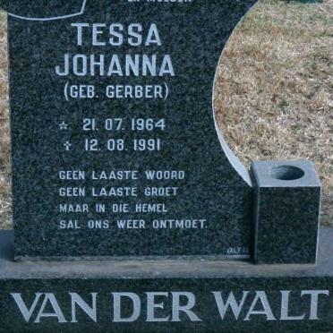 WALT Tessa Johanna, van der nee GERBER 1964-1991