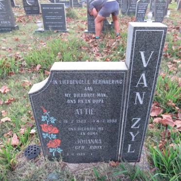 ZYL Attie, van 1923-1998 & Johanna ROUX 1925-