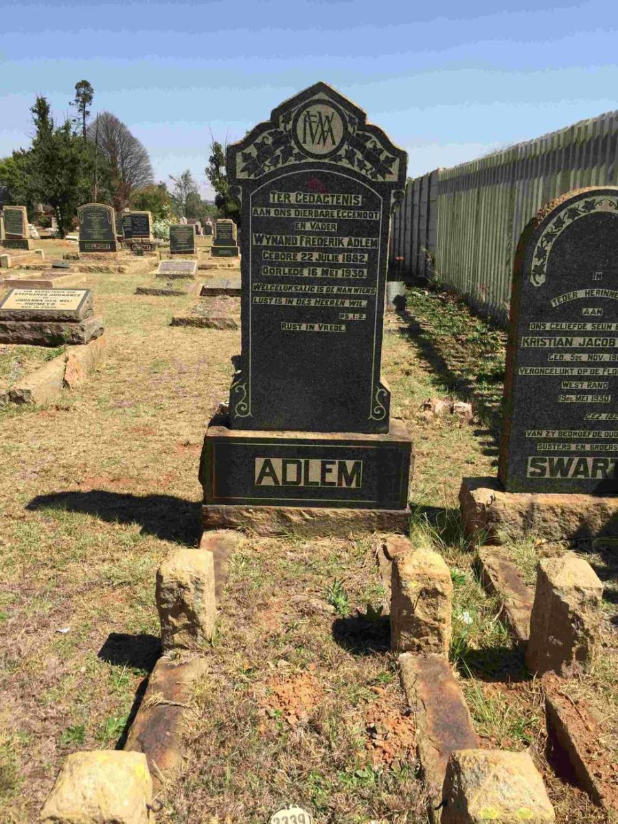 ADLEM Wynand Frederik 1882-1930