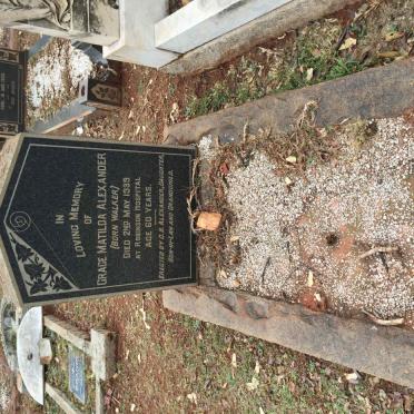 ALEXANDER Grace Matilda nee WALKER -1939