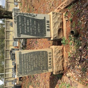 BAIN Alice Maria 1886-1957 :: BARNES Elsie 1924-1947