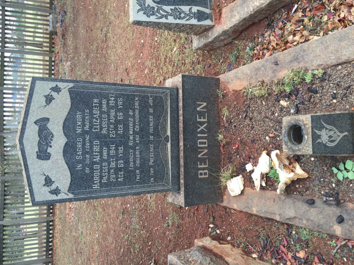 BENDIXEN Harold Alfred -1941 &amp; Elizabeth -1947