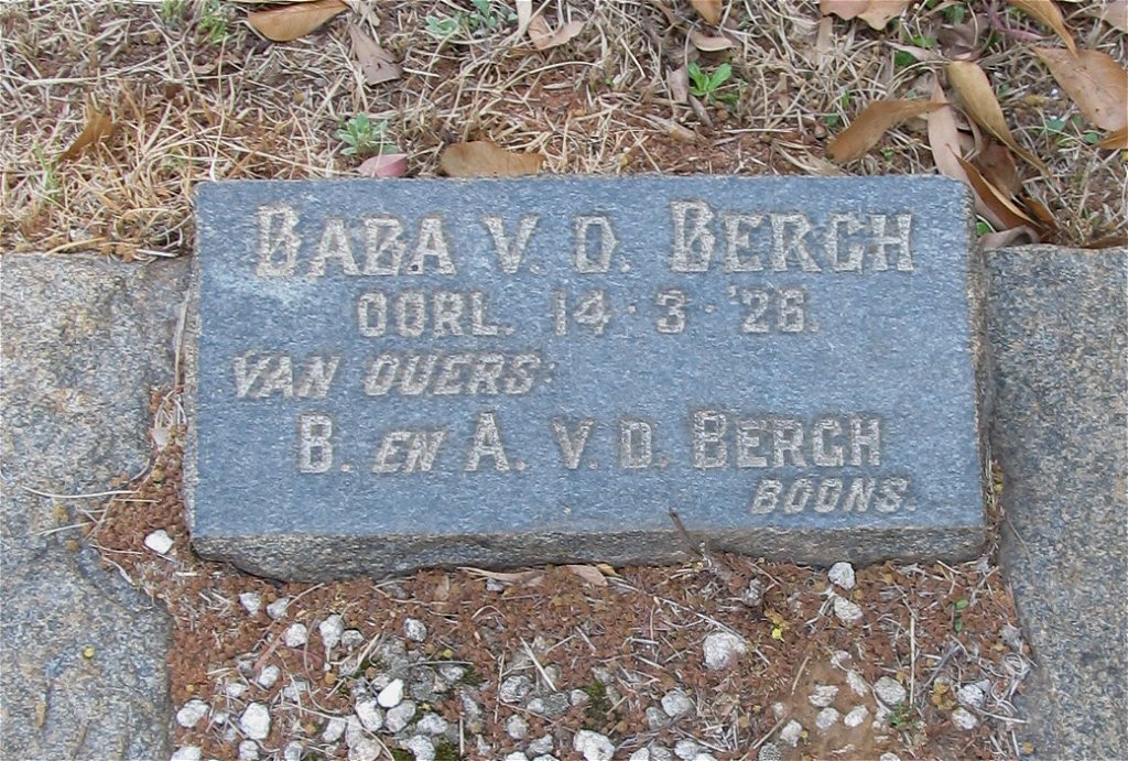 BERGH Baba, v.d. -1926