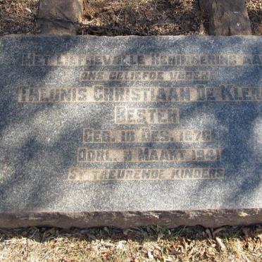 BESTER Theunis Christiaan de Klerk 1870-1941