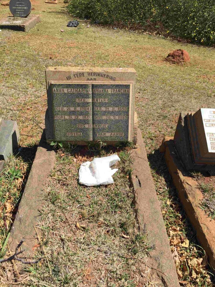 BOTHA Anna Catharina nee VENTER 1884-1935 :: VAN AARDE Johanna Francina nee VENTER 1890-1959