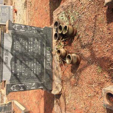 BRESLER Casparus Johannes 1885-1945 &amp; Maria Elizabeth OTTO 1890-1972