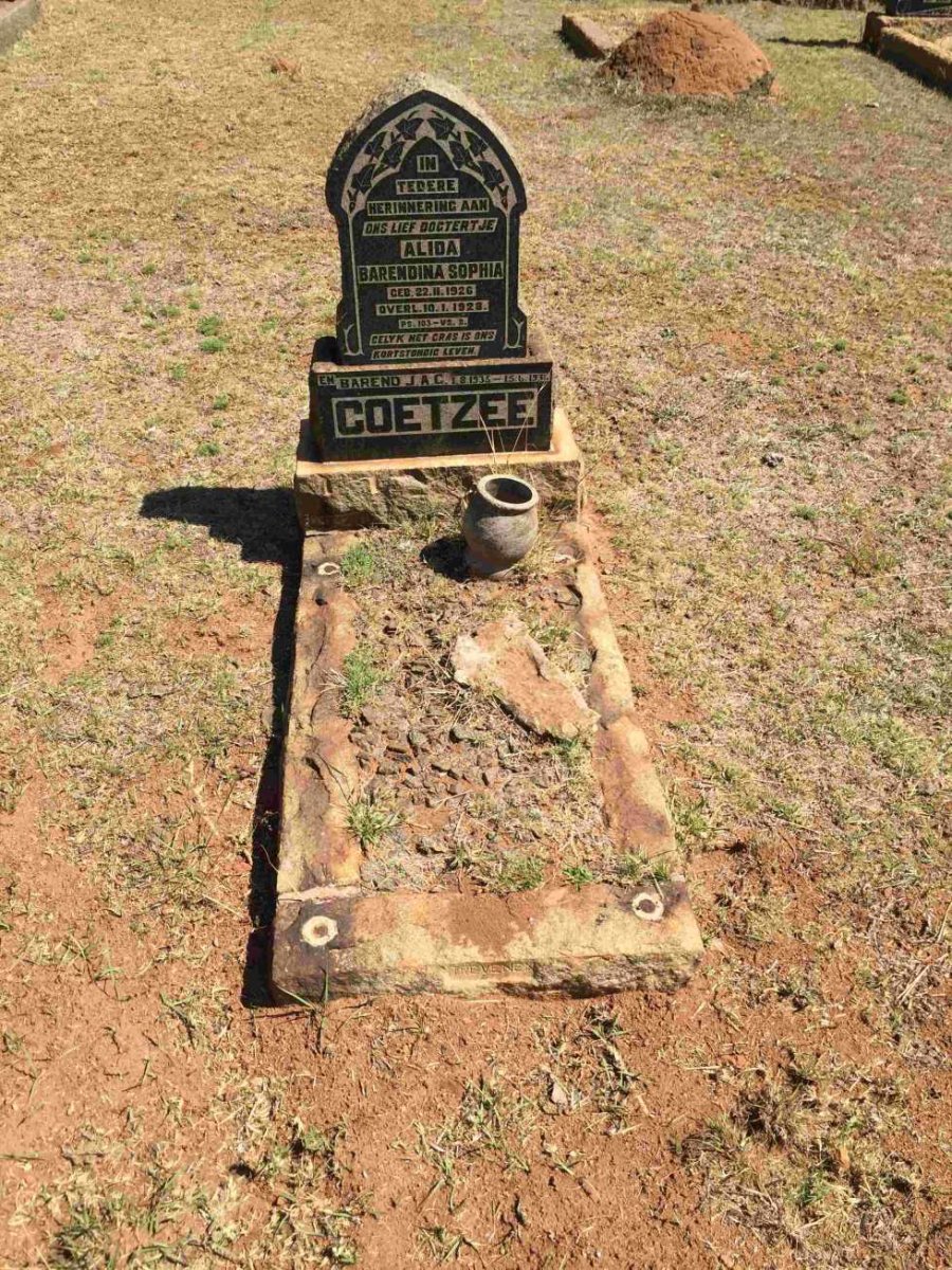 COETZEE Alida Barendina Sophia 1926-1928 :: COETZEE J.A.C. 1935-193?