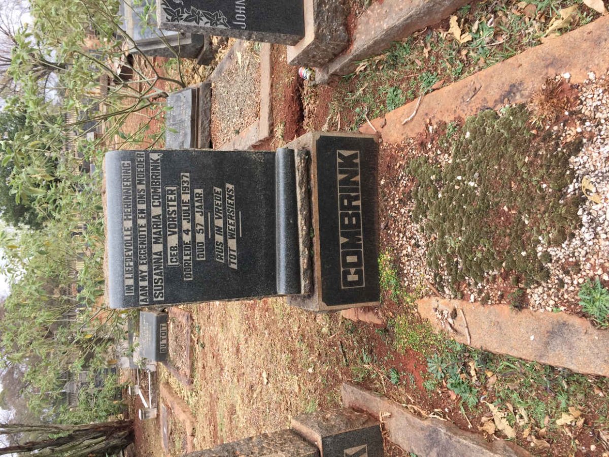 COMBRINK Susanna Maria nee VORSTER -1937