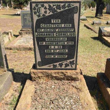 CORNELIUS Johannes  -1932