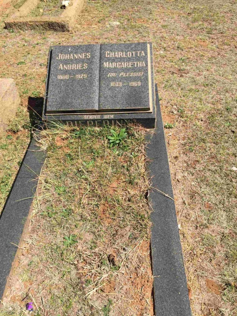 DIEPERINK Johannes Andries 1890-1929 &amp; Charlotta Margaretha DU PLESSIS 1893-1969