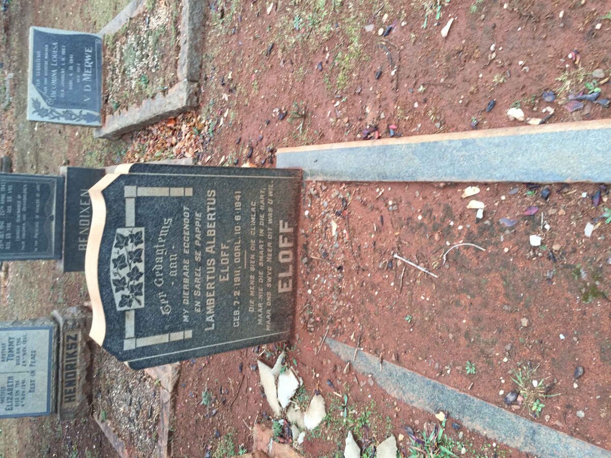 ELOFF Lambertus Albertus 1911-1941