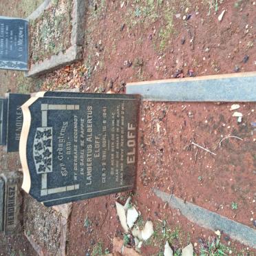 ELOFF Lambertus Albertus 1911-1941