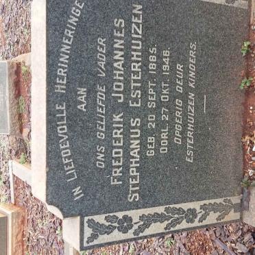 ESTERHUIZEN Frederik Johannes Stephanus 1885-1946