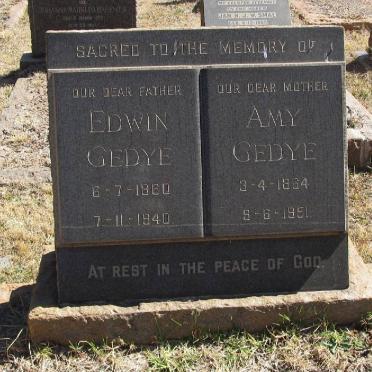 GEDYE Edwin 1860-1940 &amp; Amy 1864-1951
