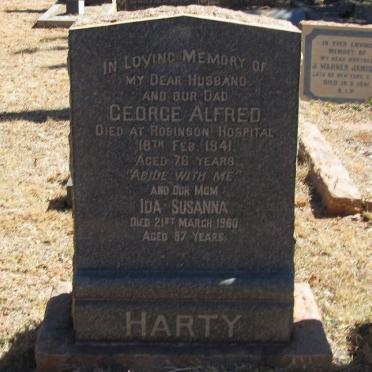 HARTY George Alfred  -1941 &amp; Ida Susanna -1960