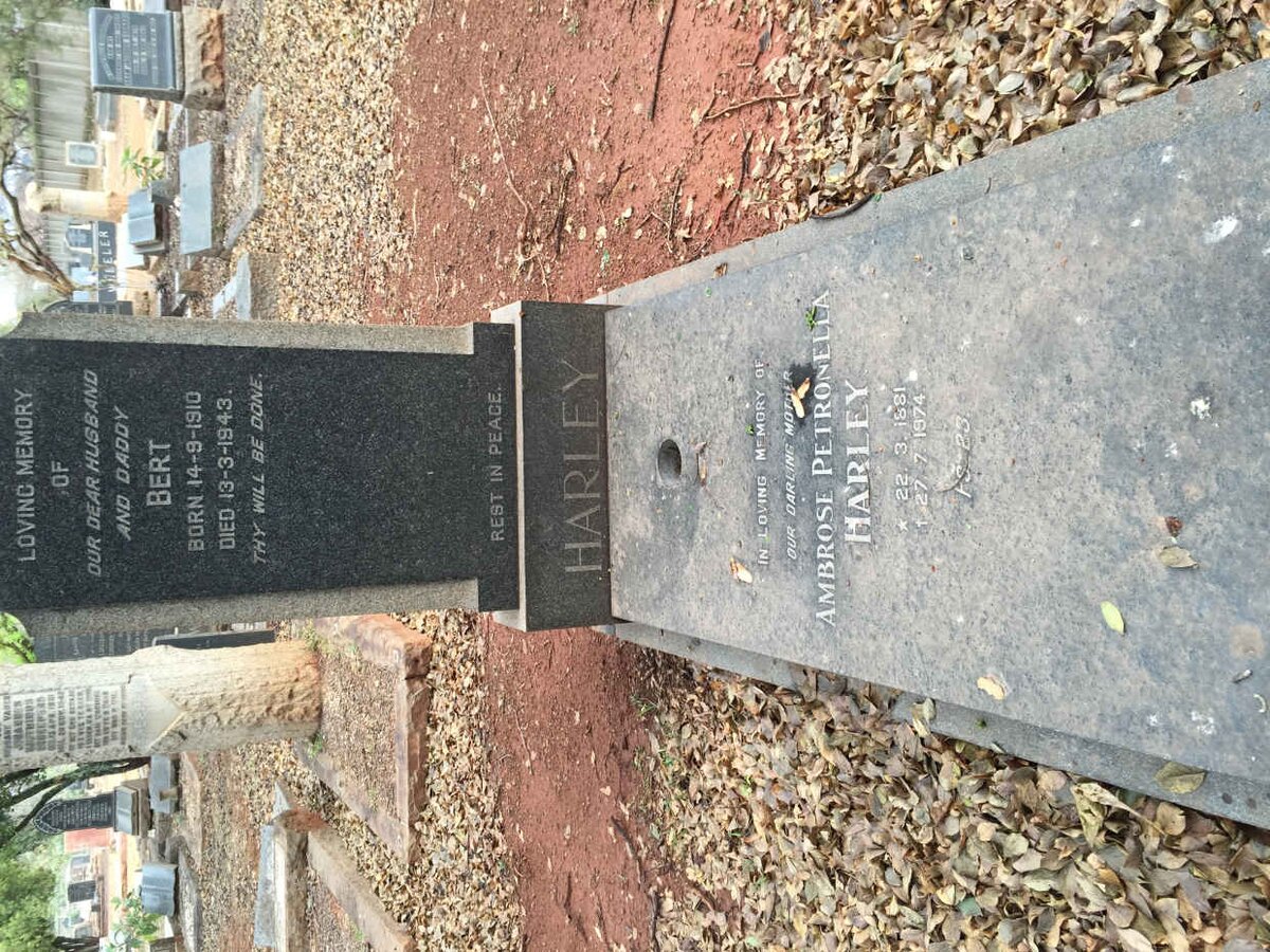 HARLEY Ambrose Petronella 1881-1974 :: HARLEY Bert 1910-1943