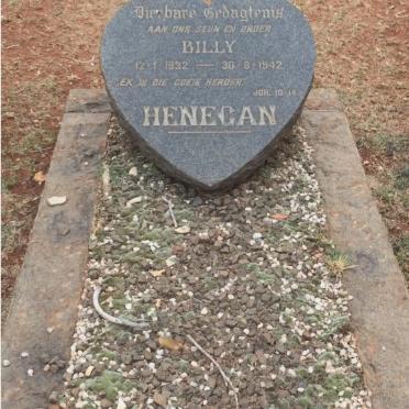 HENEGAN Billy 1932-1942
