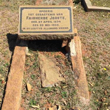 JOOSTE Faidherbe 1874-1935