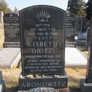 ARONOWITZ Lisbeth nee HOTZ -1992