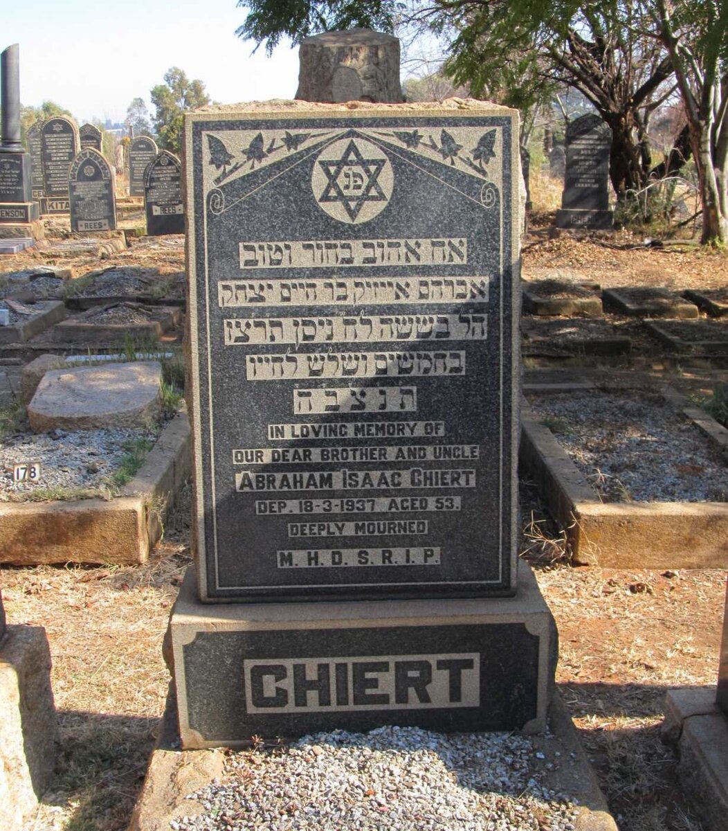 CHIERT Abraham Isaac -1937