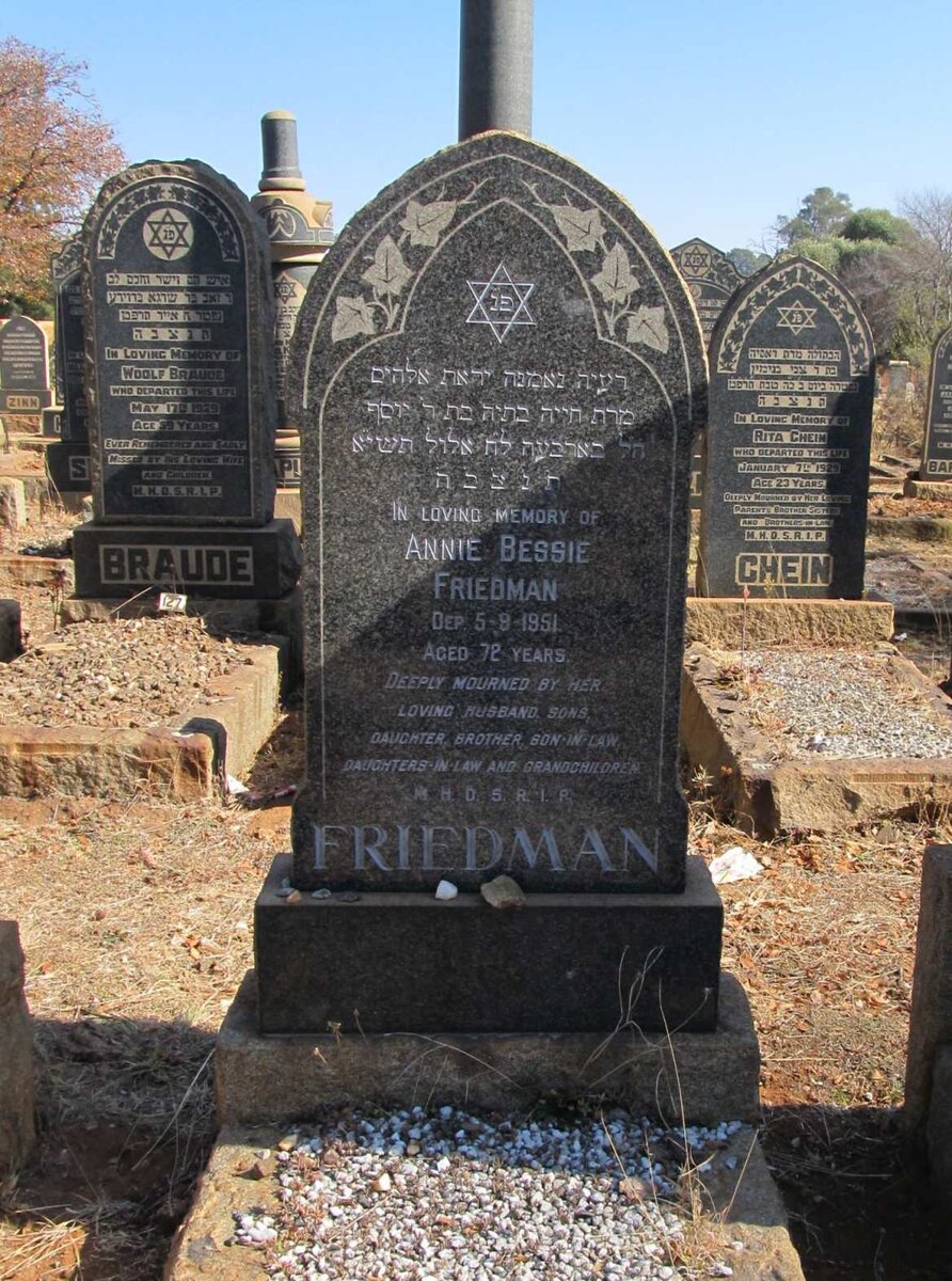 FRIEDMAN Annie Bessie -1951