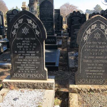 JOSEPHSON Samuel -1950 &amp; Jenny 1875-1969