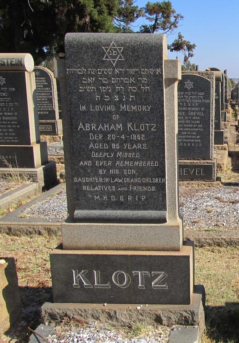 KLOTZ Abraham -1952